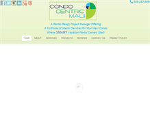 Tablet Screenshot of condocentricmaui.com